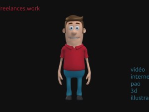 création vidéo entreprise style personnage 3d animation motion design content